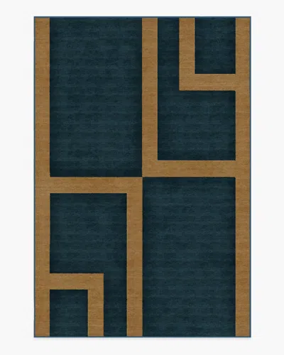 Ruggable Aldo Indigo & Ochre Flatwoven Rug By The Local Project In Blue