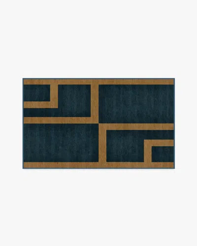 Ruggable Aldo Indigo & Ochre Flatwoven Rug By The Local Project In Blue