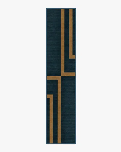 Ruggable Aldo Indigo & Ochre Flatwoven Rug By The Local Project In Blue