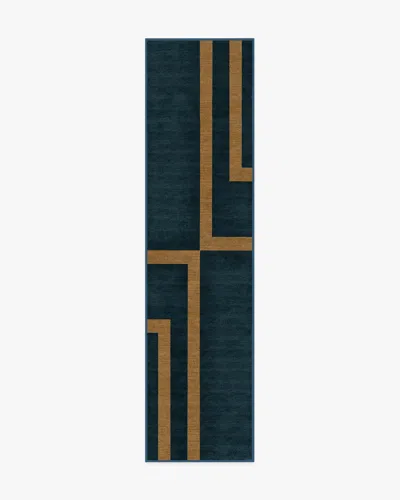Ruggable Aldo Indigo & Ochre Flatwoven Rug By The Local Project In Blue