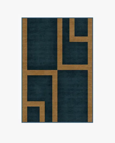 Ruggable Aldo Indigo & Ochre Flatwoven Rug By The Local Project In Blue