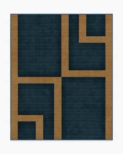 Ruggable Aldo Indigo & Ochre Flatwoven Rug By The Local Project In Blue