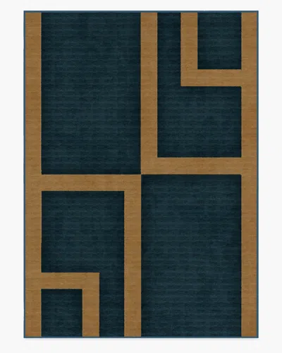 Ruggable Aldo Indigo & Ochre Flatwoven Rug By The Local Project In Blue
