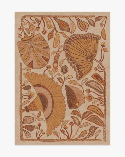 Ruggable Alice Mellow Yellow Flatwoven Rug By Justina Blakeney In Brown