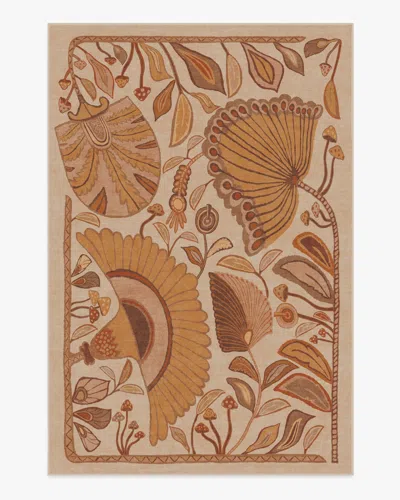 Ruggable Alice Mellow Yellow Flatwoven Rug By Justina Blakeney In Brown