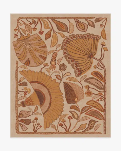 Ruggable Alice Mellow Yellow Flatwoven Rug By Justina Blakeney In Brown