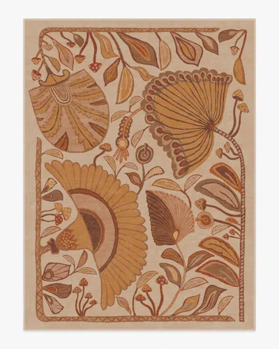 Ruggable Alice Mellow Yellow Flatwoven Rug By Justina Blakeney In Brown