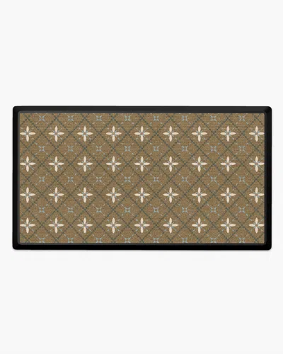 Ruggable Alva Cream & Dark Coir Large Doormat In White