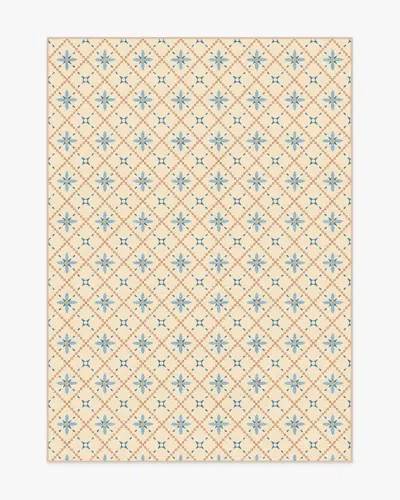 Ruggable Alva Ivory & Slate Blue Flatwoven Rug