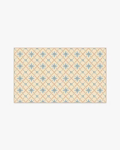 Ruggable Alva Ivory & Slate Blue Flatwoven Rug