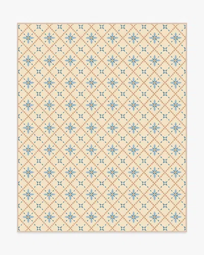 Ruggable Alva Ivory & Slate Blue Flatwoven Rug