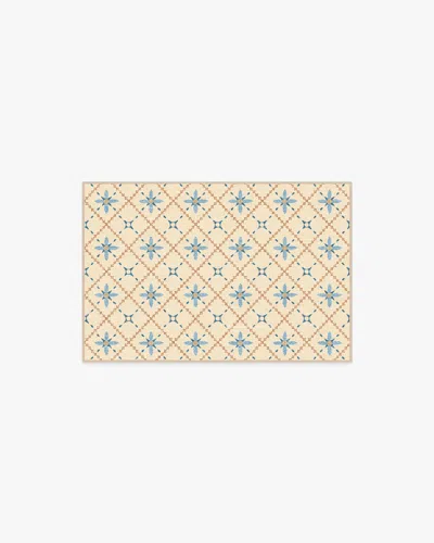 Ruggable Alva Ivory & Slate Blue Flatwoven Rug