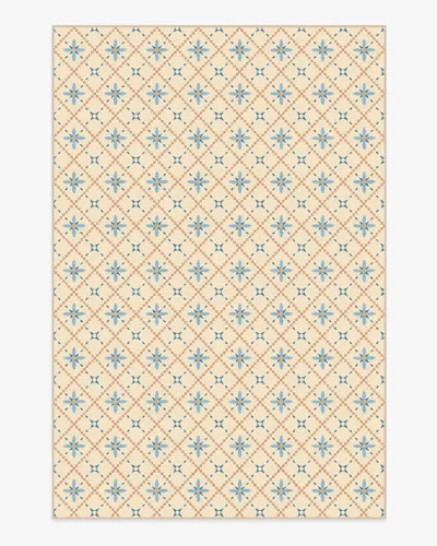 Ruggable Alva Ivory & Slate Blue Flatwoven Rug