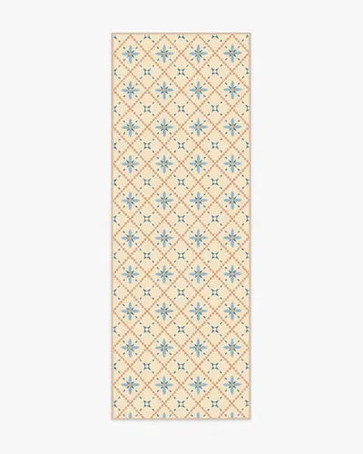 Ruggable Alva Ivory & Slate Blue Flatwoven Rug