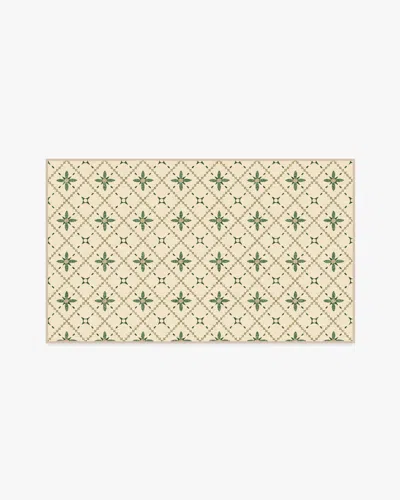 Ruggable Alva Natural & Sage Flatwoven Rug In Green