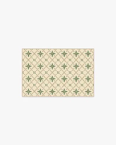 Ruggable Alva Natural & Sage Flatwoven Rug In Green