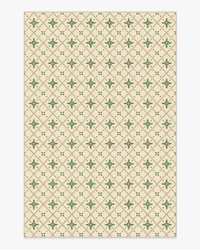 Ruggable Alva Natural & Sage Flatwoven Rug In Green