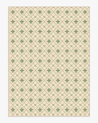 Ruggable Alva Natural & Sage Flatwoven Rug In Green
