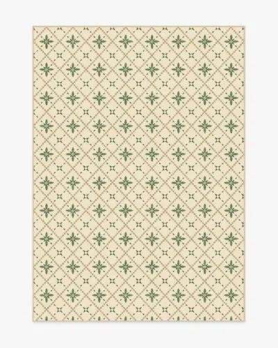 Ruggable Alva Natural & Sage Flatwoven Rug In Green