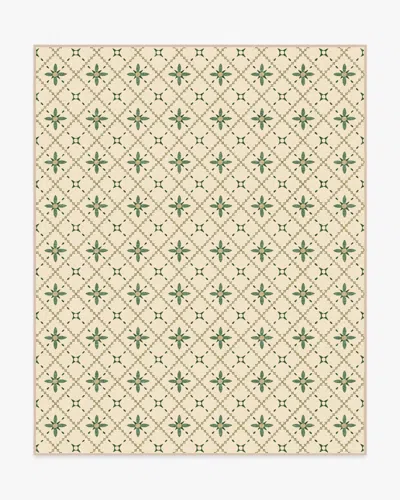 Ruggable Alva Natural & Sage Flatwoven Rug In Green