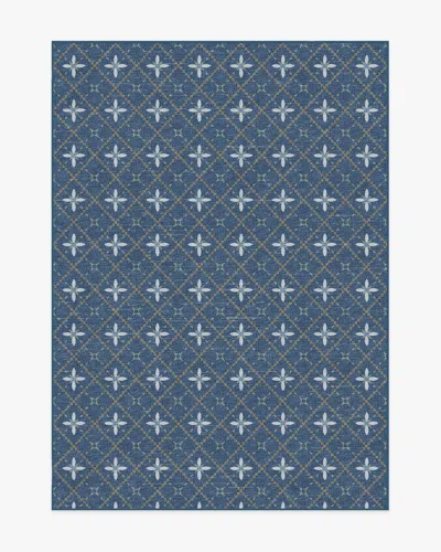 Ruggable Alva Navy Flatwoven Rug In Blue