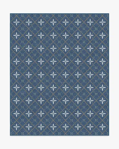 Ruggable Alva Navy Flatwoven Rug In Blue