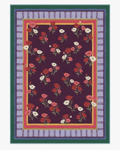 Ruggable Ambroeus Royal Plum Flatwoven Rug By Iris Apfel In Purple