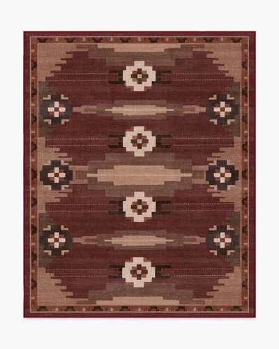 Ruggable Annika Rust Red Flatwoven Rug In Burgundy