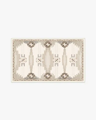 Ruggable Annika Soft Taupe Flatwoven Rug In White