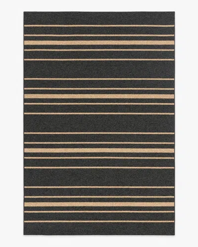 Ruggable Arden Stripe Black & Natural Performance Weave Rug