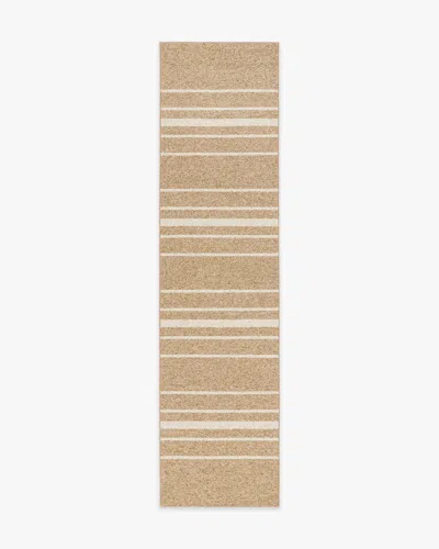 Ruggable Arden Stripe Natural & Bleached Performance Weave Rug In Neutral
