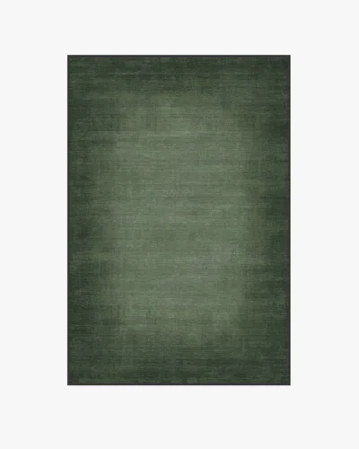 Ruggable Aura Ombre Solid Sage Flatwoven Rug In Green