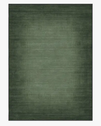 Ruggable Aura Ombre Solid Sage Flatwoven Rug In Green