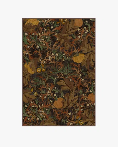 Ruggable Autumn Canopy Dark Wood Flatwoven Rug In Brown