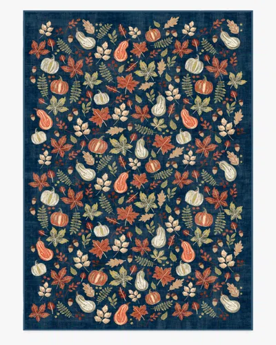 Ruggable Autumn Harvest Blue Flatwoven Rug