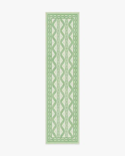 Ruggable Ava Ikat Green Flatwoven Rug By Mrs. Alice
