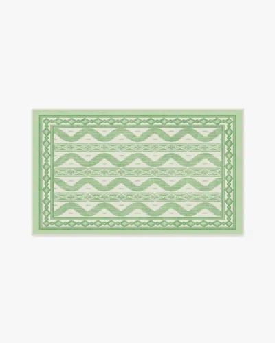 Ruggable Ava Ikat Green Flatwoven Rug By Mrs. Alice