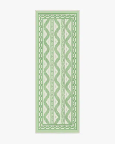 Ruggable Ava Ikat Green Flatwoven Rug By Mrs. Alice