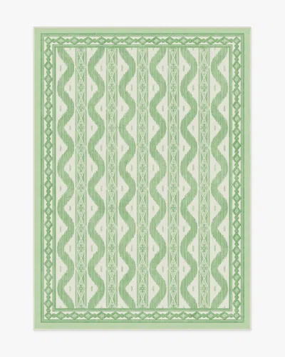 Ruggable Ava Ikat Green Flatwoven Rug By Mrs. Alice