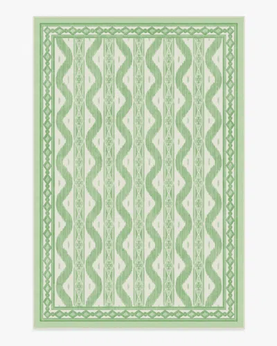 Ruggable Ava Ikat Green Flatwoven Rug By Mrs. Alice