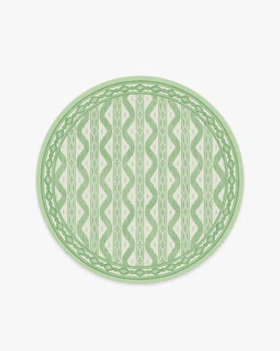 Ruggable Ava Ikat Green Flatwoven Rug By Mrs. Alice