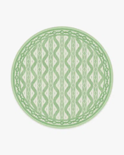 Ruggable Ava Ikat Green Flatwoven Rug By Mrs. Alice