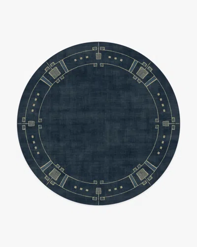 Ruggable Avery Midnight Blue Flatwoven Rug By Architectural Digest In Black