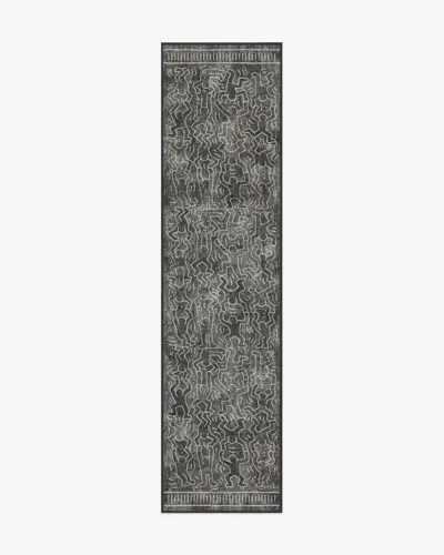 Ruggable Balancing Act Black Flatwoven Rug By Keith Haring