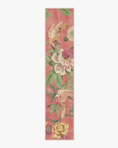 Ruggable Bamboo & Bird Blossom Pink Flatwoven Rug By Sanderson