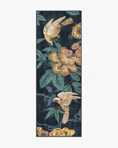 Ruggable Bamboo & Bird Indigo Flatwoven Rug By Sanderson In Multi