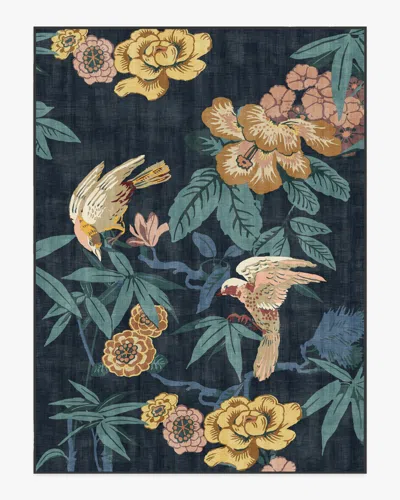 Ruggable Bamboo & Bird Indigo Flatwoven Rug By Sanderson In Multi
