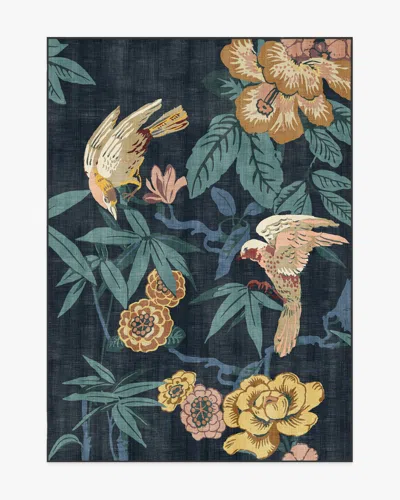 Ruggable Bamboo & Bird Indigo Flatwoven Rug By Sanderson In Multi