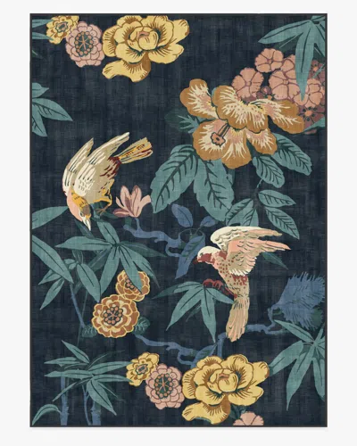 Ruggable Bamboo & Bird Indigo Flatwoven Rug By Sanderson In Multi