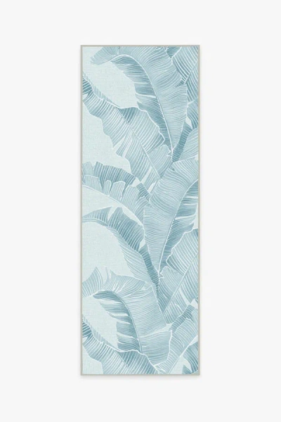 Ruggable Banana Leaf Soft Blue Outdoor Rug By Gray Malin